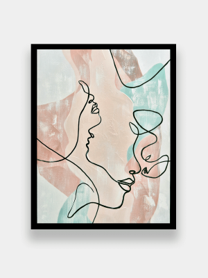 Lady Lines Framed Canvas Wall Art